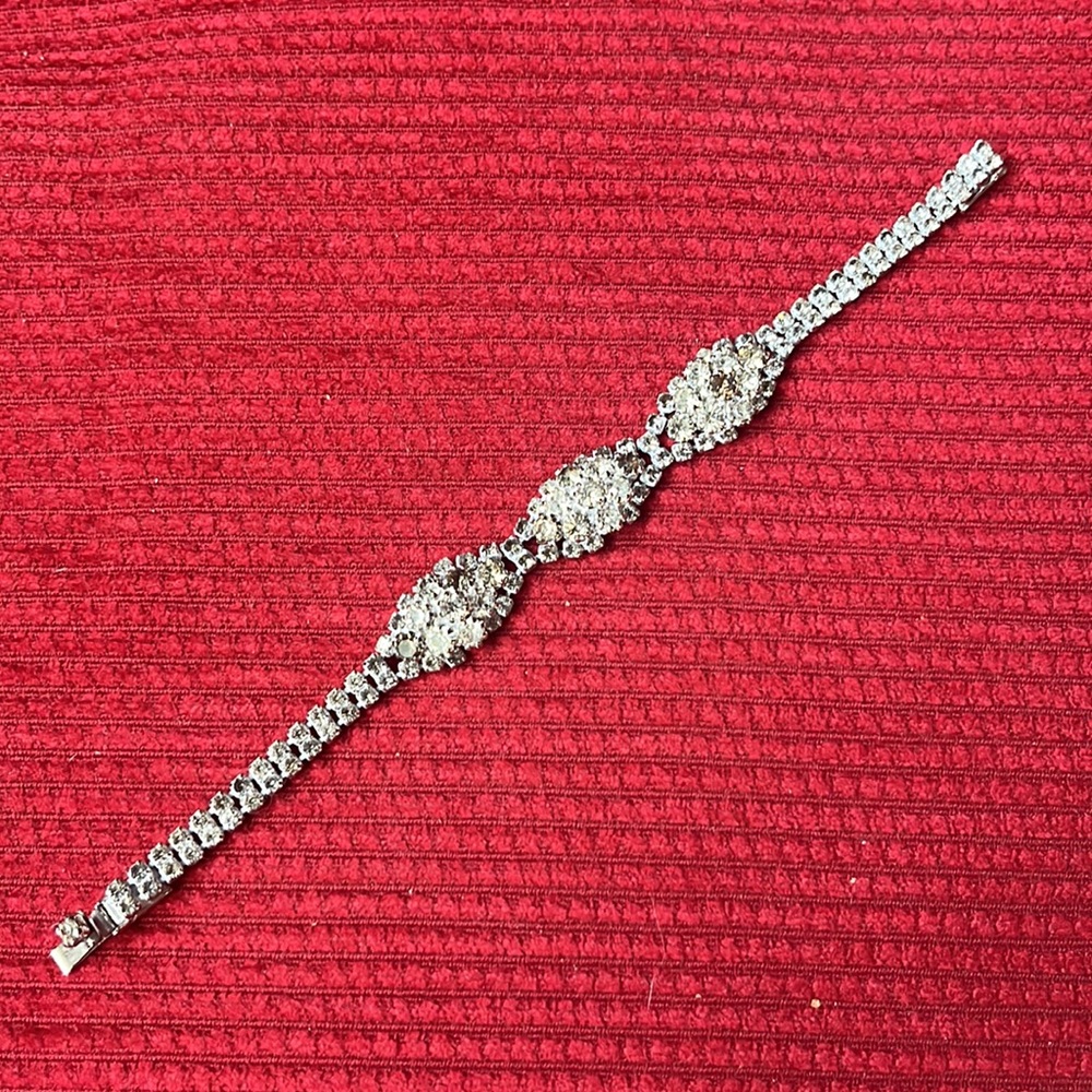 Vintage Bracelet - Bling Rhinestone Costume Jewelry